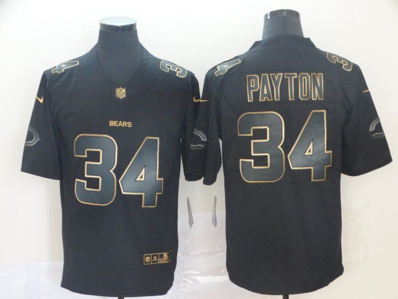 Men Chicago Bears #34 Payton Nike Vapor Limited Black Golden NFL Jerseys->tampa bay buccaneers->NFL Jersey
